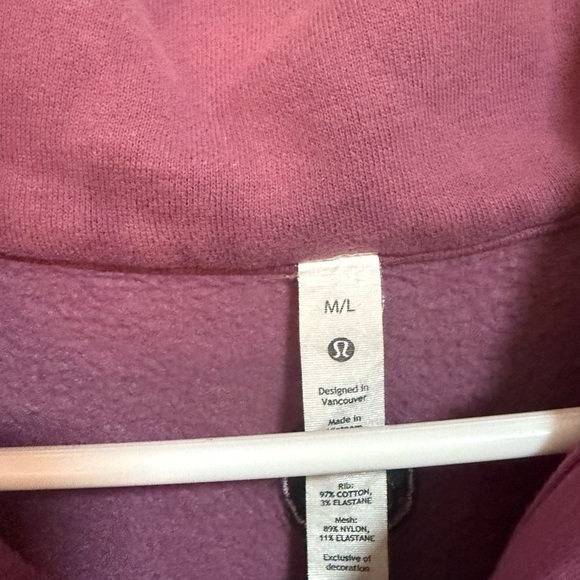 LuluLemon Half Zip Funnel Neck Cropped Scuba - Picture 2 of 3